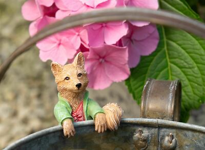 Pot Buddies Beatrix Potter Mr Tod Figure Plant Pot Hanger - Handmade Yard Art