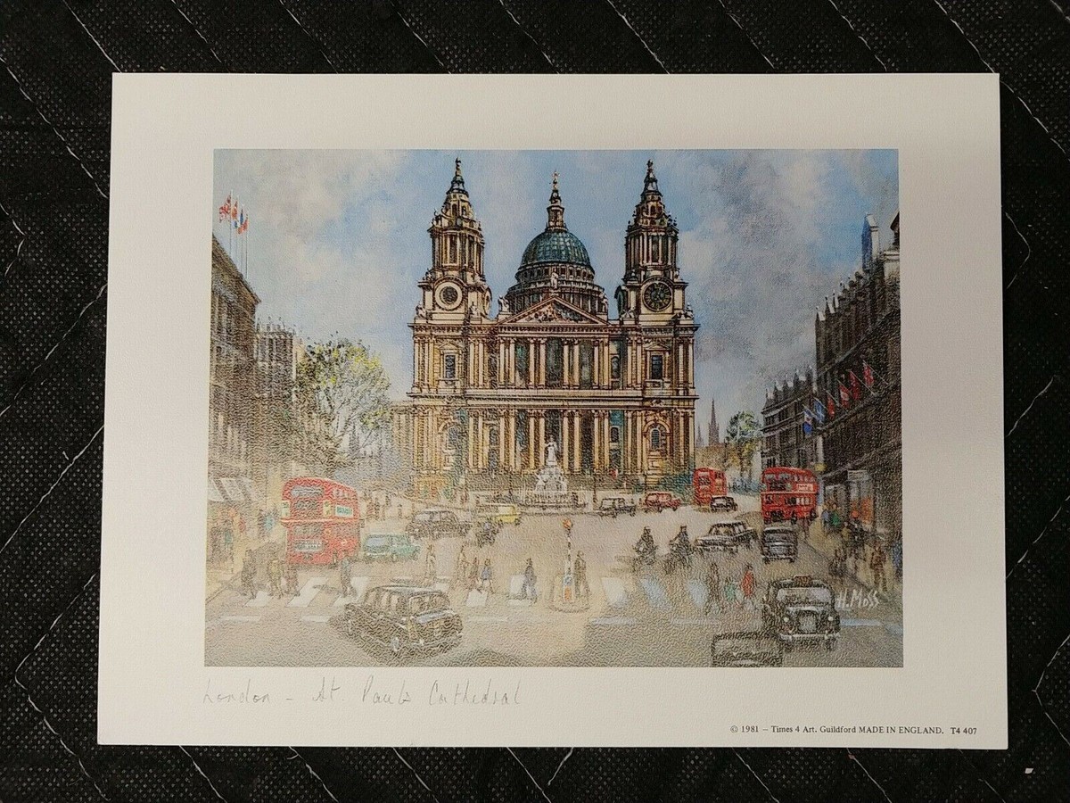 St Pauls Cathedral - London - Lithograph 1981 - H Moss | eBay