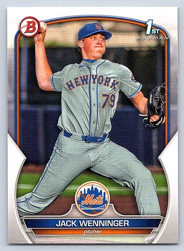 JACK WENNINGER  METS RC 1st card   2023 BOWMAN DRAFT #BD-68