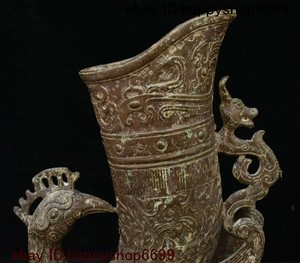 Instant delivery free shipping Old Chinese Bronzeware Bird