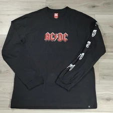 AC/DC T-Shirt Men's Medium Black Long Sleeve For Those About To Rock New