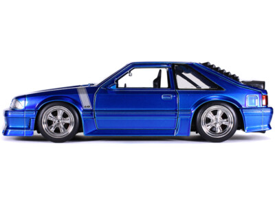 1989 FORD MUSTANG GT 5.0 CANDY BLUE 1/24 DIECAST MODEL CAR BY JADA