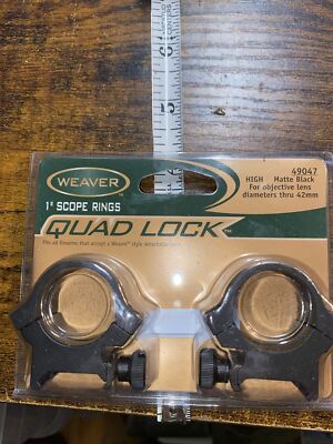 Weaver WEA49047, Quad Lock Rings, 1'' High, Matte Finish