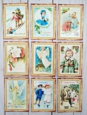 9 Vintage Style Christmas Handmade Pocket Letter Cards Scrapbook Journals Crafts