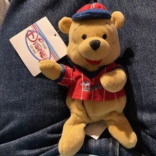 Disney Bean Bag Plush - BASEBALL POOH Winnie the Pooh  8 inch - Mint