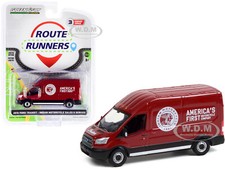 2015 FORD TRANSIT LWB VAN BURGUNDY "INDIAN MOTORCYCLE" 1/64 GREENLIGHT 53030 B