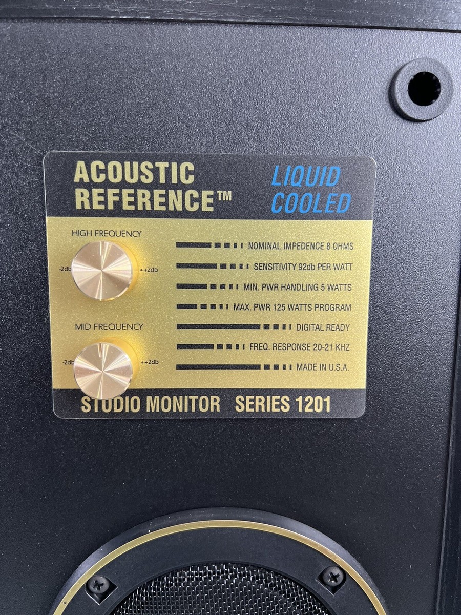 2 ACOUSTIC REFERENCE LIQUID COOLED SPEAKER STUDIO MONITOR SERIES