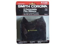 NEW Smith Corona Typewriter Black Correctable Film Ribbons H21000 H63446 2PK thumbnail