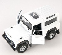 Blitz Versand Land Rover Defender Weiss / White Welly Modell Auto 1:34 Neu & Ovp