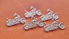 10PCs 30 18MM Bling Silver Biker Motorcycle Leathercraft Belt Conchos Rivetback