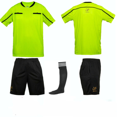 Football Referee Kit Uniform- Shorts, Shirt, Socks, Green Rugby