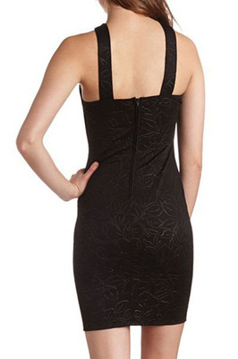 Black Rose Embossed Cross Neck Mini Bodycon Dress Small | eBay Black Rose Embossed Cross Neck Mini Bodycon Dress Small | eBay