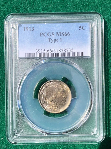 Nice 1913 Buffalo Nickel PCGS MS66 Type 1
