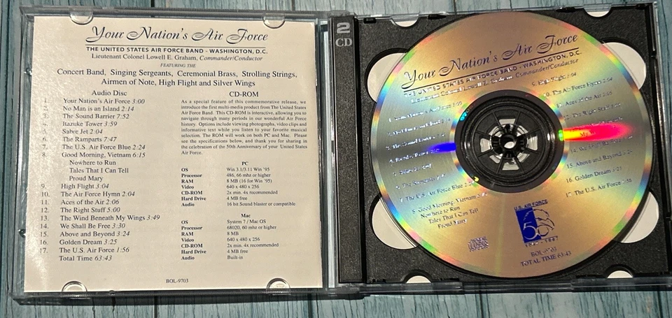 Группа ВВС США 50 1947-1997 памятный набор CD + CD ROM новый - Изображение 3 из 4