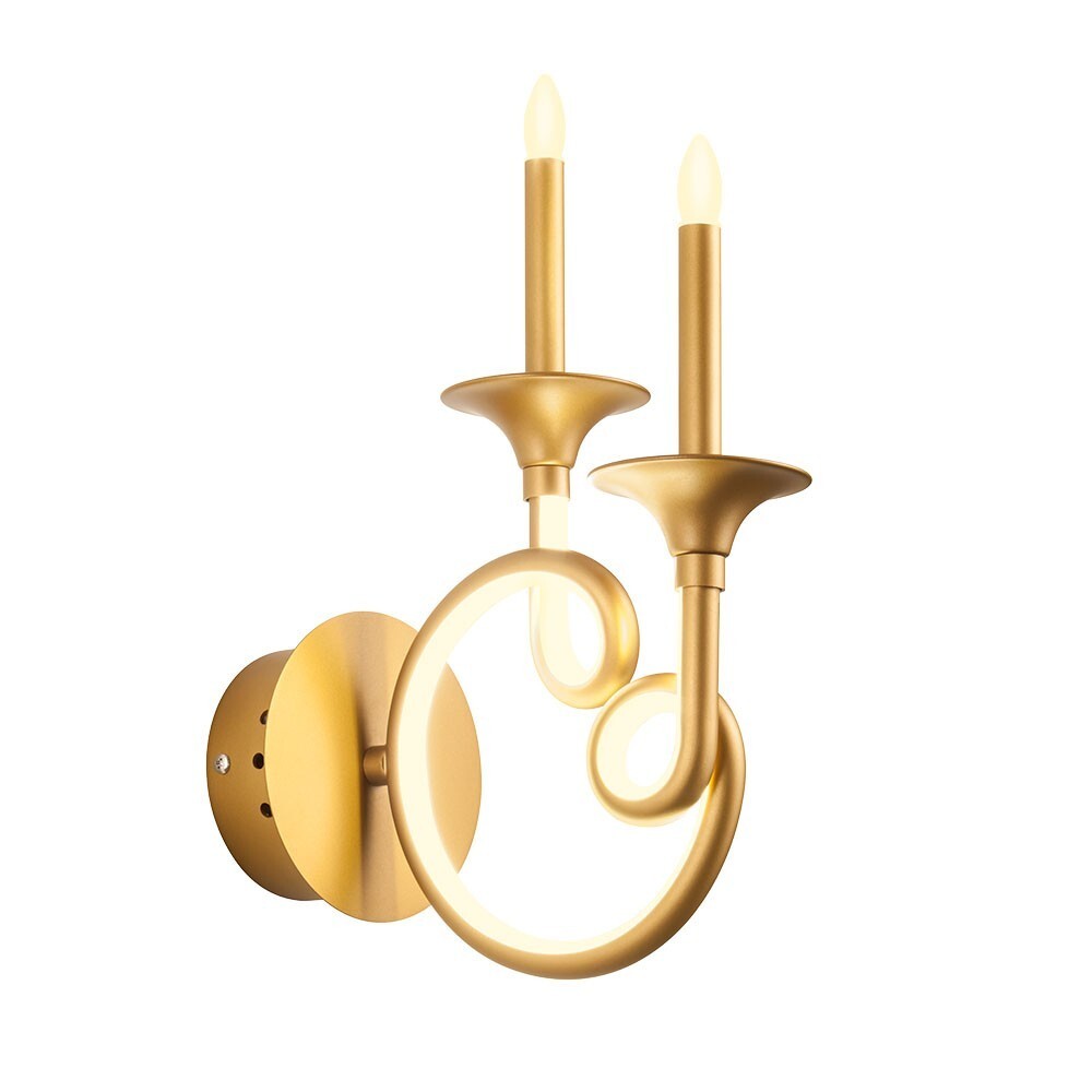 Applique da parete a led design moderno oro 2 luci RD-0960