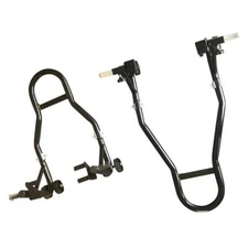 Universal Motorcycle Stand Street Bike Front + Rear Swingarm Lift Stands Combo