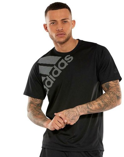 Adidas FreeLift Badge of Sport T-Shirt Climalite Training Running Black  DU0902 | eBay