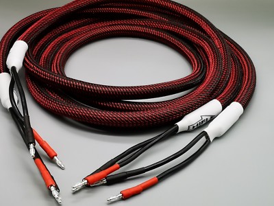 1Pair Pure 7n copper Speaker Cable Banana Plug Silver connector 