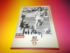 Dieter Herzog 40 years Bayer 04 Leverkusen signed autograph autograph card
