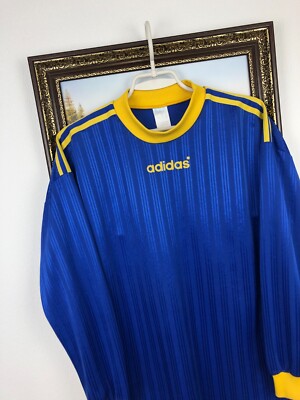 Vintage 90's Adidas Football Template Shirt Soccer Long Sleeve