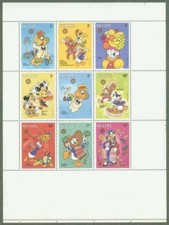Belize 1986 DISNEY Christmas sheetlet of nine PROOF