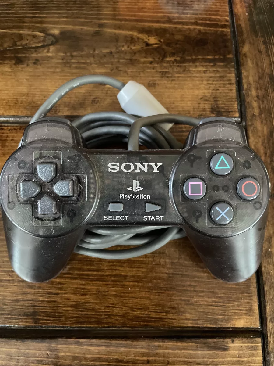 Sony Playstation 1 Controller Genuine/Official/OEM - Clear Black