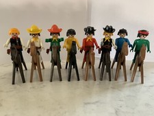 1974 Geobra Playmobil Vintage Horses Cowboy And Sheriffs Lot