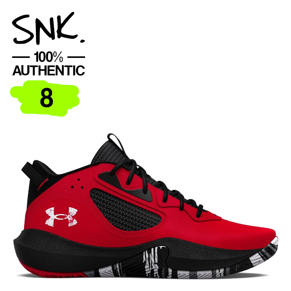 UNDER ARMOUR LOCKDOWN 6 mens basketball shoes 3025616-600 red black US Size 8