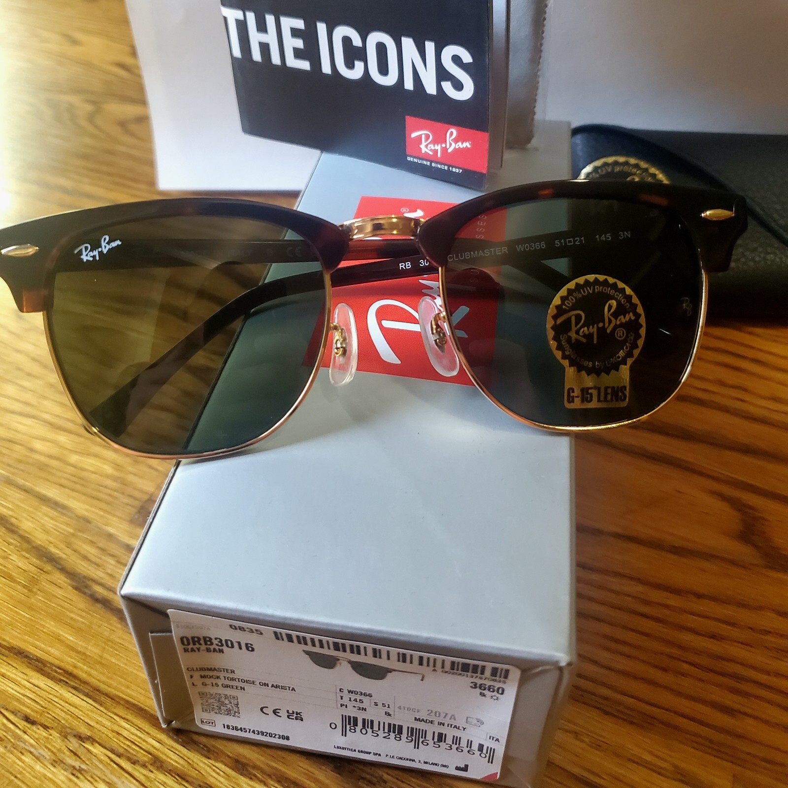 Ray Ban Rb 3016 Clubmaster W0366 Ray-Ban Sunglasses RB3016 - Main Image