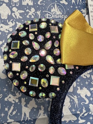 Disney WDW 50th Anniversary Ears Jeweled Minnie Mouse Headband Rhinestone NEW Disney Parks WDW 50th Anniversary Jeweled Ears Headband 2022  main image 4