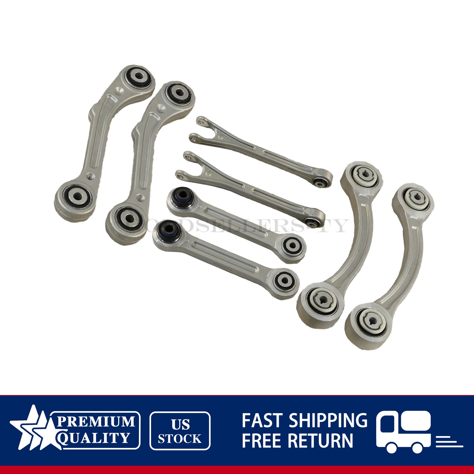 8PCS Rear Suspension Control Arm Set Fits Maserati Ghibli Quattroporte 14-16 US