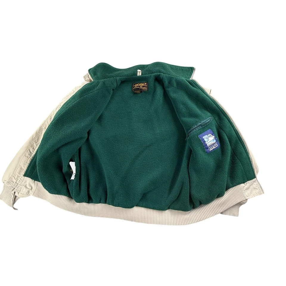 Chaqueta de Colección Eddie Bauer Para Mujer Grande Blanca Windfoil Hecha en EE. UU. Forrada de Vellón Años 90 Foto 3 de 4