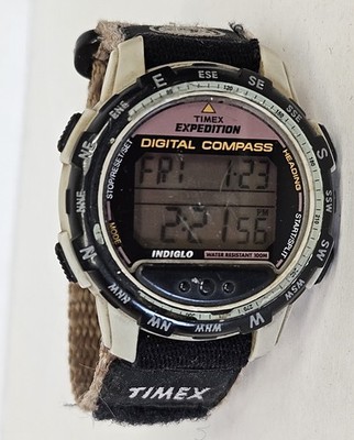 Vintage Timex Expedition Digital Compass Mens Multifunction Watch All Original 