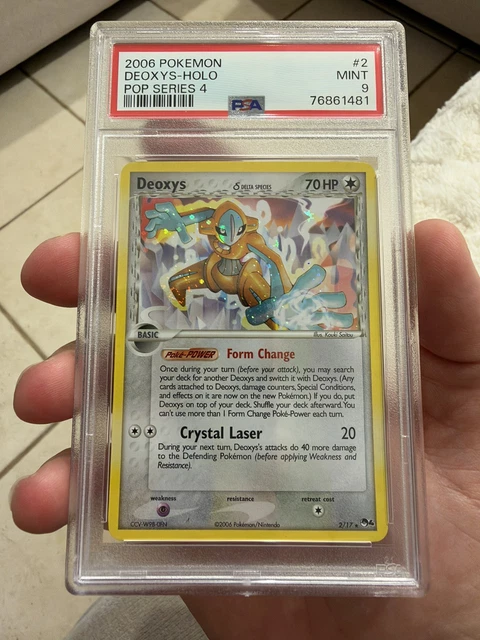 2006 Pokemon Pop Series 4 Deoxys Holo Pop Series 4 PSA 9 #2 SWIRL