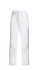 NWT Youth Adidas Icon Baseball Pants White w/ Red Piping Long sz Medium