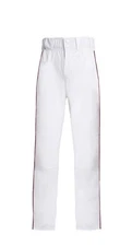NWT Youth Adidas Icon Baseball Pants White w/ Red Piping Long sz Medium