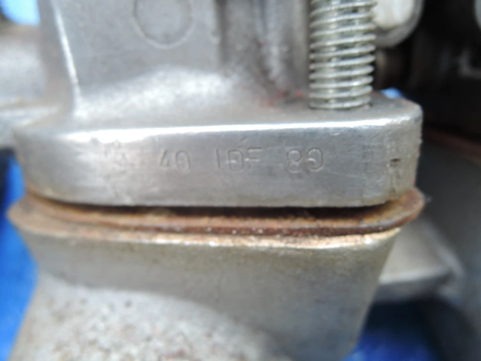 FIAT 124 Pair WEBER 40 IDF 80 Used CARBURETORS and INTAKE MANIFOLD Fiat 124 - Image 4 of 4