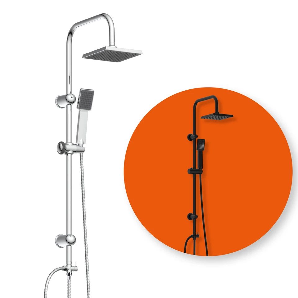 Eisl Überkopf-Brauseset Easy Energy | höhenverstellbar | Antikalk | Edelstahl