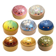 Rare Colorful Glitter Dumpling Squishy - Mystery Blind Box Bao Bun