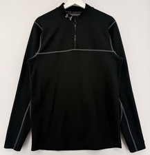 Under Armour Mens Quarter Zip ColdGear Black Pullover Athletic Medium