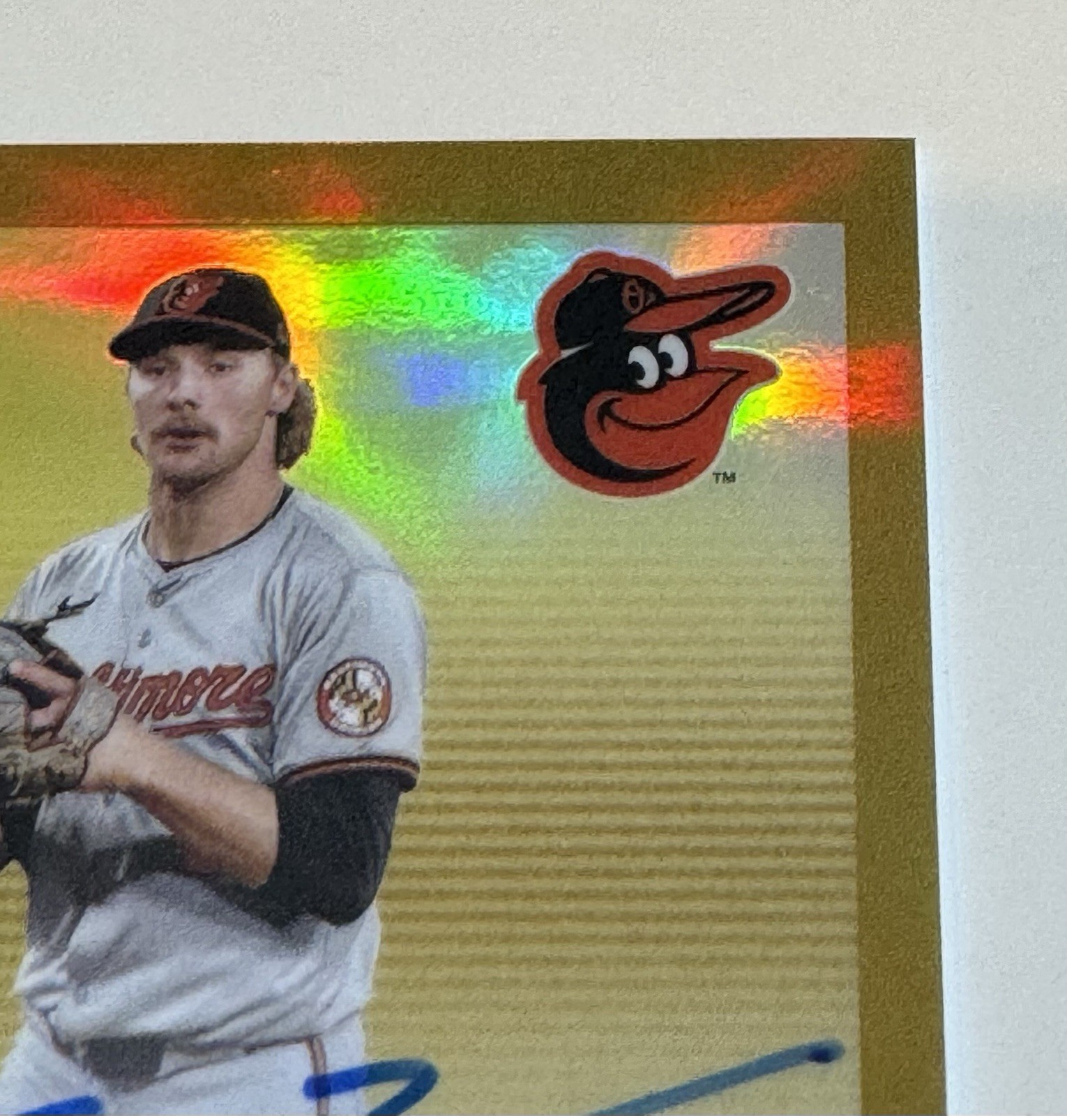 2025 Topps Chrome Platinum Gunnar Henderson True Gold Refractor Auto /50 CPA-GH view 3