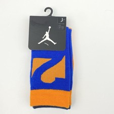 Jordan Kids High Crew Socks 2-Pack Bundle Size 3Y-5Y Blue/Orange NWT NEW