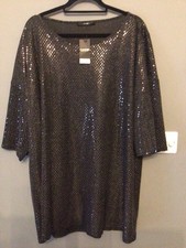 Women’s Plus Size Black Glitter Top
