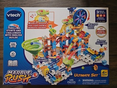 New VTech Marble Rush Ultimate Set 3 Build levels Stunts And Challenges Nib