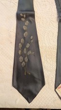 Vintage Hand Painted Pussywillow 1940s Tie John Waters