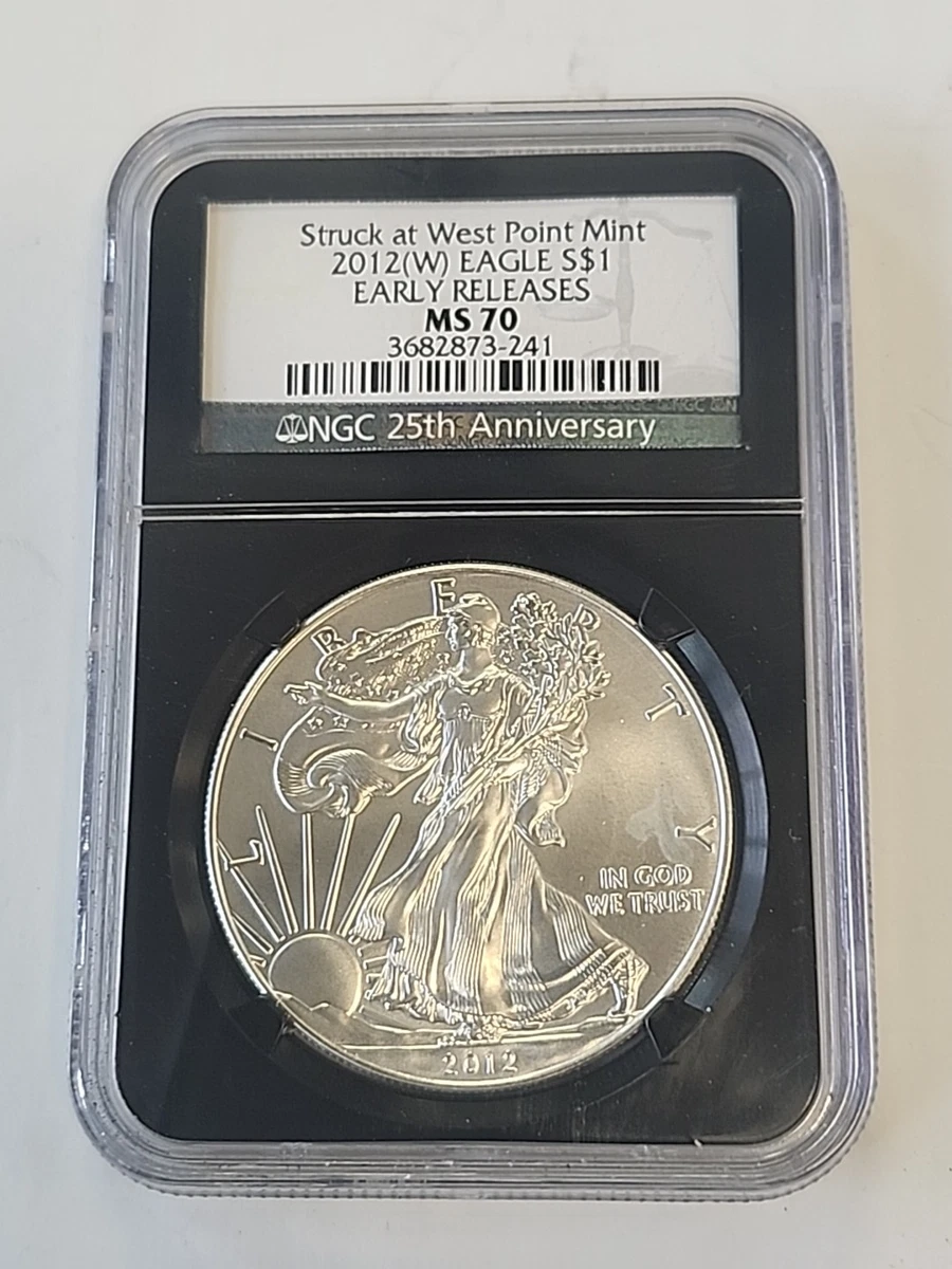 American Eagle MS 70 Graded 2012 Silver Bullion Coins for sale | eBay