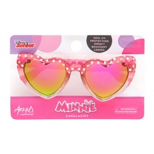 Minnie Mouse Girl's Pink Heart Sunglasses Disney Junior For Kids 100 UV Protect