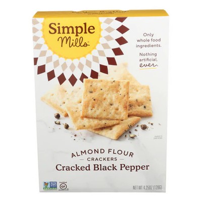 Cracked Black Pepper Almond Flour 4.25 Oz(Case Of 6) By Simple Mills
