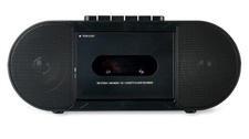 onn. Portable CD/Cassette Boombox with Bluetooth Wireless Technology, Black