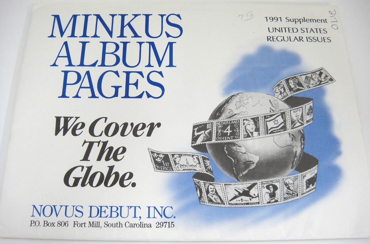 Minkus 1991 United States Regular Issues Stamp Album Supplement  NOS